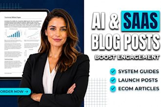 write SEO tech blog posts and articles for ai, saas, and software websites
