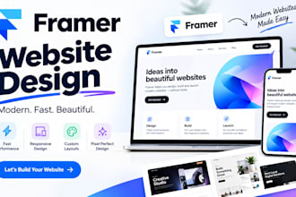design responsive framer website design developer redesign landing page expert