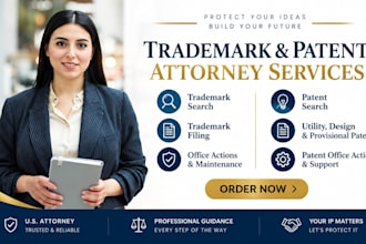 be your US trademark and patent attorney for search, registration, office action