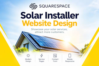 design squarespace solar installer website solar panel company services website