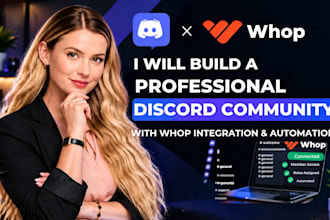 set up discord server, whop integration, roles and automation