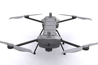 do 3d cad design for drones uav fpv aircraft product design