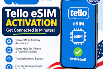 activate your tello esim and help with setup