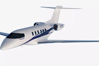 3d aircraft, airplane, private jet cockpit and  3d aviation