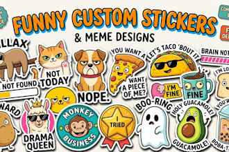 design cute custom stickers for whatsapp and telegram