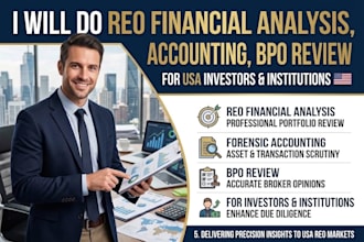 do reo financial analysis, forensic accounting, bpo review