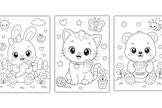 design custom coloring book for kids and adults