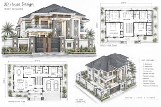 3d house design floor plan design architectural interior and exterior rendering