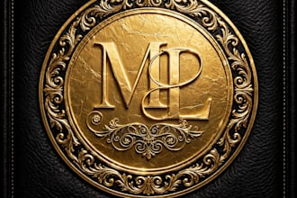 design luxury gold logo in black and gold for restaurant