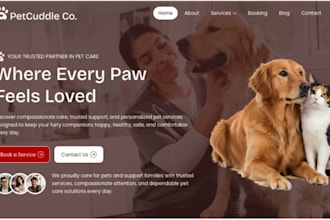 design wix dog daycare website pet daycare boarding booking services website