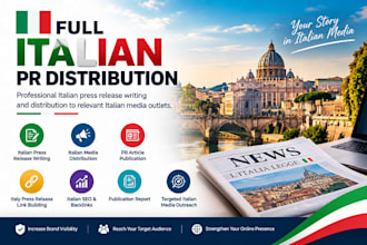 write and distribute your press release to italian media outlets