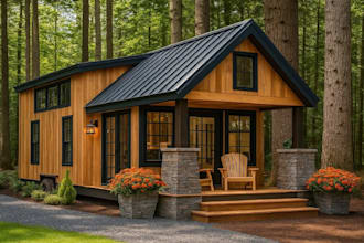 design tiny house, small house, cabin house, frame house floor plans