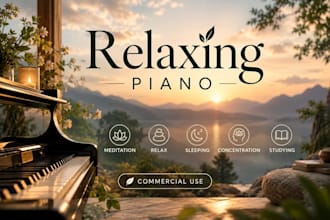 compose piano relax music for your project