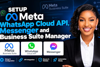 setup facebook meta whatsapp cloud API, messenger and business suite manager