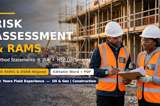 write risk assessment, rams, method statement and hse documents