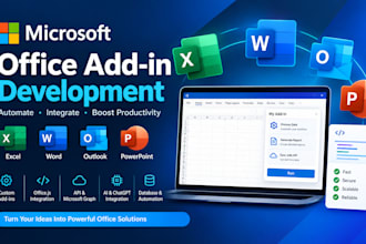 develop custom microsoft office addin for excel word outlook and powerpoint