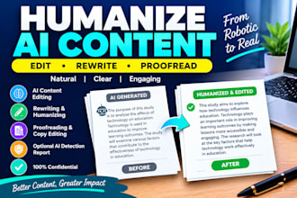 humanize and edit ai generated content
