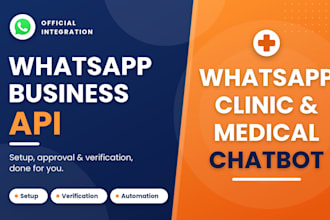setup whatsapp api and whatsapp rag chatbot for medical and clinic
