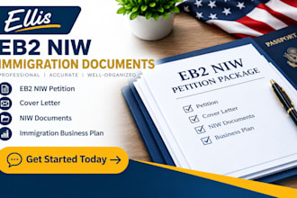 prepare eb2 niw petition, cover letter, niw documents, immigration business plan