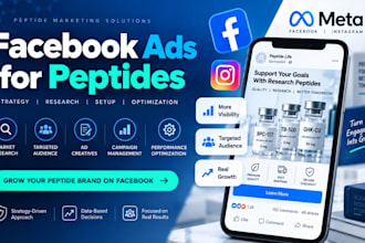 setup peptide ads peptide facebook ads research peptide ads peptide fb marketing