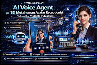 build real time ai receptionist avatar voice chatbot lip sync appointment system