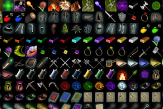 design game icon, skill icon, item, button and UI icon packs for your 2d game