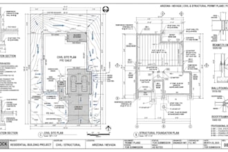 handle arizona and nevada civil structural permit plans for submission