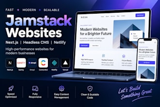 build jamstack next js headless cms website and deploy to netlify