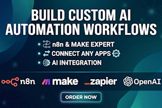 build custom ai automation workflows using n8n, make, and zapier