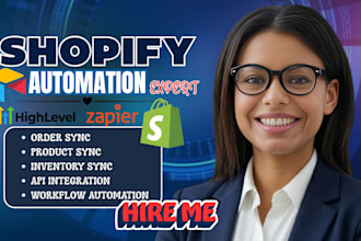 set up shopify CRM integration with zapier, make com and gohighlevel
