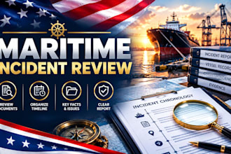 review maritime incident documents and prepare a clear factual chronology