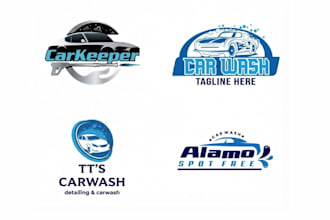 design a clean, luxury automotive and car wash logo