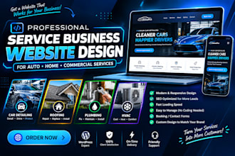 create car detailing car wash auto detailing roofing plumber hvac website design
