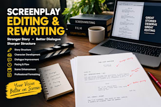 professionally edit and rewrite your screenplay or movie script