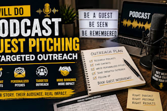 do podcast guest pitching and targeted outreach