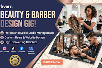 do hair salon social media marketing manager spa beauty baber shop flyer website