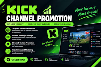 promote your kick channel with organic marketing audience growth