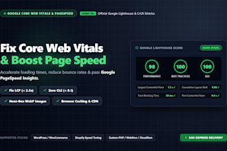 fix google core web vitals, improve lcp, cls, and page speed
