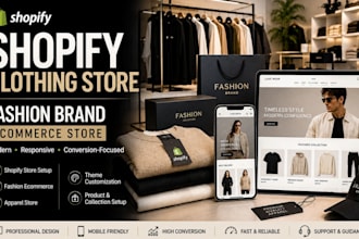 create shopify clothing store webiste fashion brand ecommerce website SEO