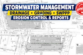 provide civil engineering plans, swppp, hydrology and hydraulic analysis