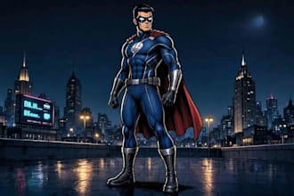 do superhero character for comics