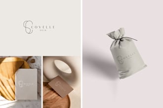 create elegant wellness skincare and beauty logo