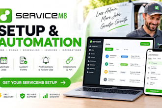 set up and automate servicem8 forms workflows and integrations