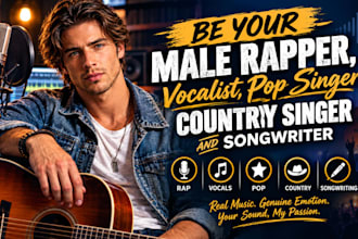 be your male rapper, vocalist, pop singer, country singer and songwriter