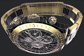 design custom smart luxury watch product with precision 3d modelling