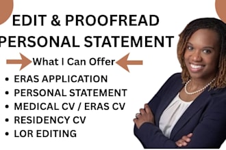 edit eras residency personal statement medical CV lor medical school application