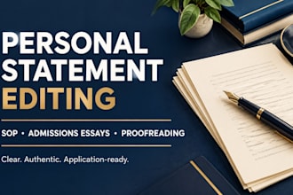 edit your personal statement or statement of purpose for admission