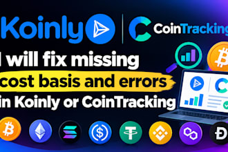 fix missing cost basis and errors in koinly or cointracking