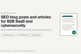 write SEO blog posts for b2b saas brands