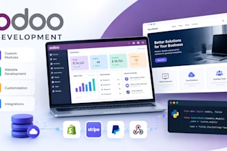 develop custom odoo modules, website, customization and integration